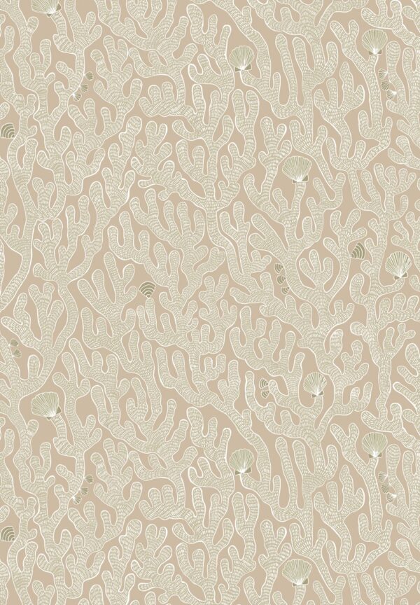 Josephine Munsey Portfolio 2 -Coral Wallpaper - Edge Sand