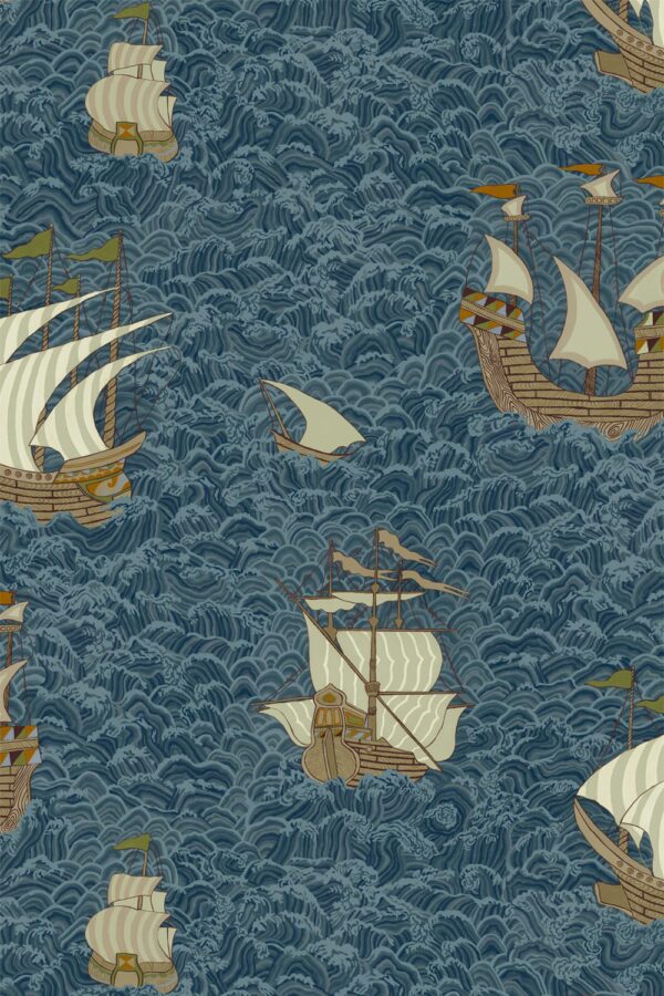 Josephine Munsey Juniper Ships Dark Blue