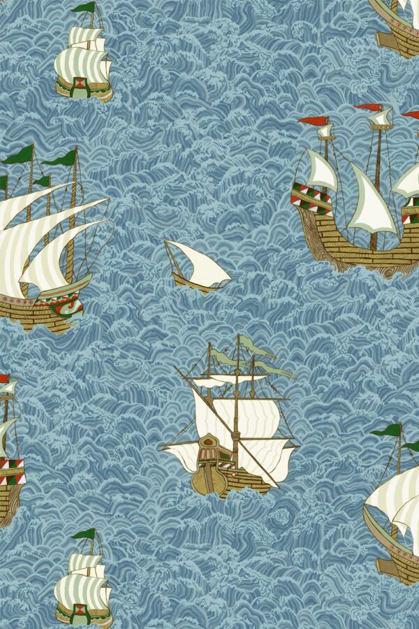 Josephine Munsey Juniper Ships Sea Blue