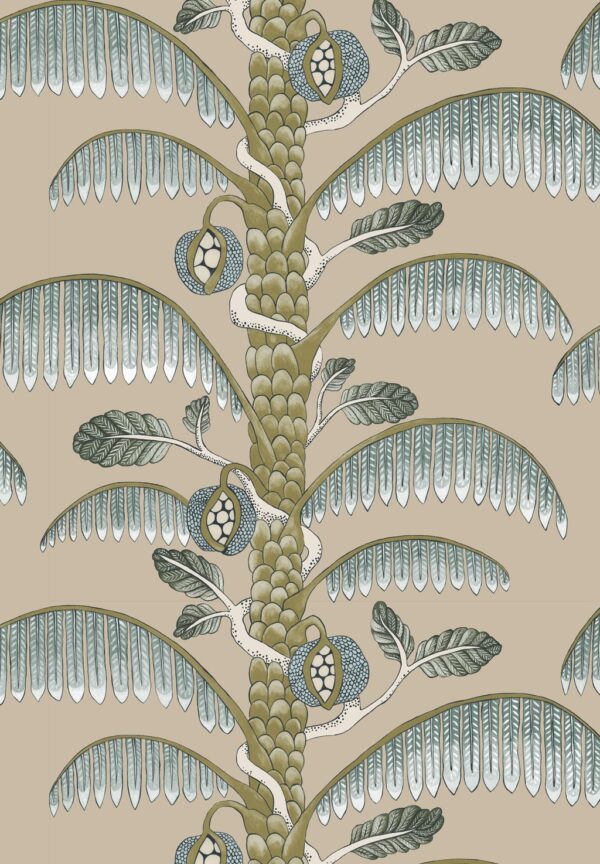 Josephine Munsey Portfolio 2 -Palm Stripe Wallpaper - Edge Sand