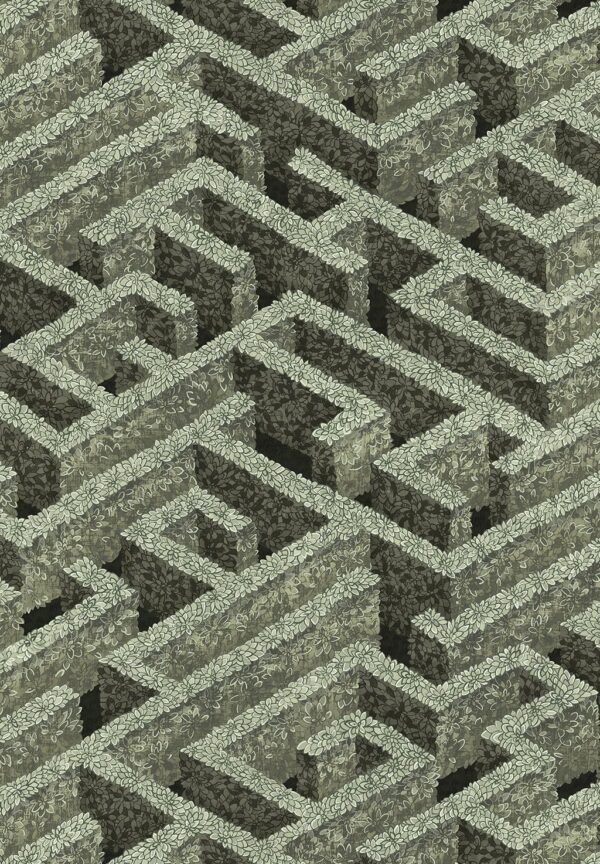 Josephine Munsey Portfolio 1 - Labyrinth Wallpaper - Eucalyptus