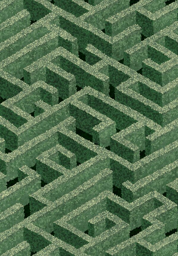 Josephine Munsey Portfolio 1 - Labyrinth Wallpaper - Green