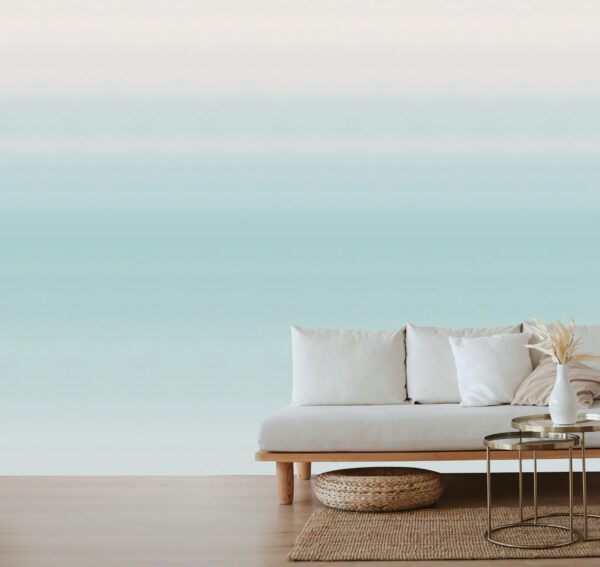 Julia Clare Ionian Mural - Ionian Horizon in Turquoise Mural - Image 2