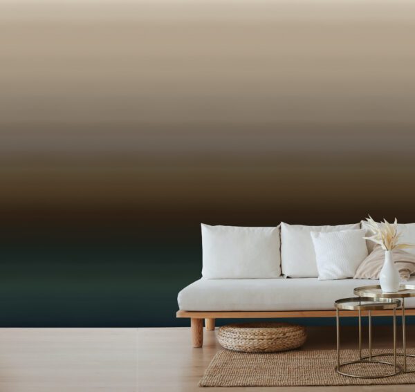 Julia Clare Ionian Mural - Midnight Lagoon in Brown / Green Mural - Image 2