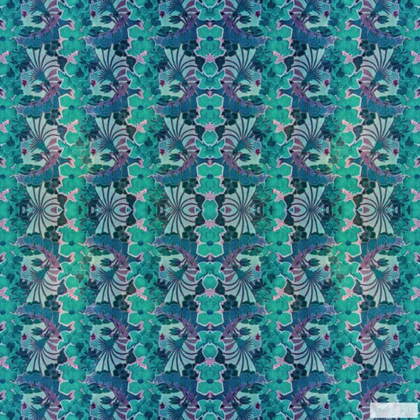 Julia Clare Nouveau Botanique - Neon Palms Turquoise