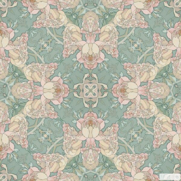 Julia Clare Nouveau Botanique - Parisian Botanical Green & Pink