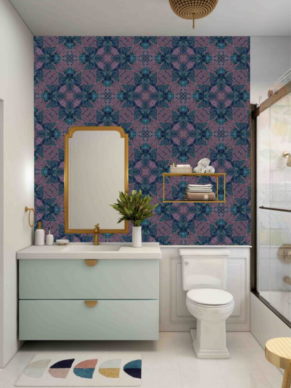 Julia Clare Nouveau Botanique - Parisian Botanical Mauve & Teal - Image 4