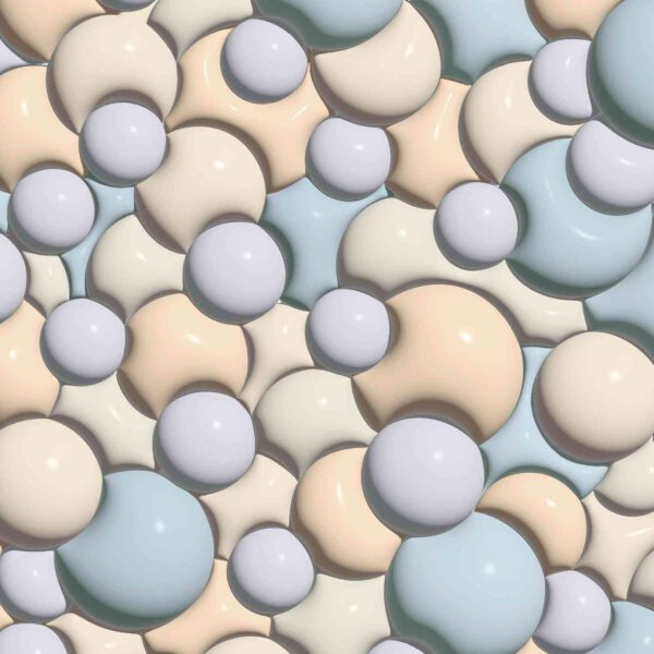 Panoramic Bubbles Blue
