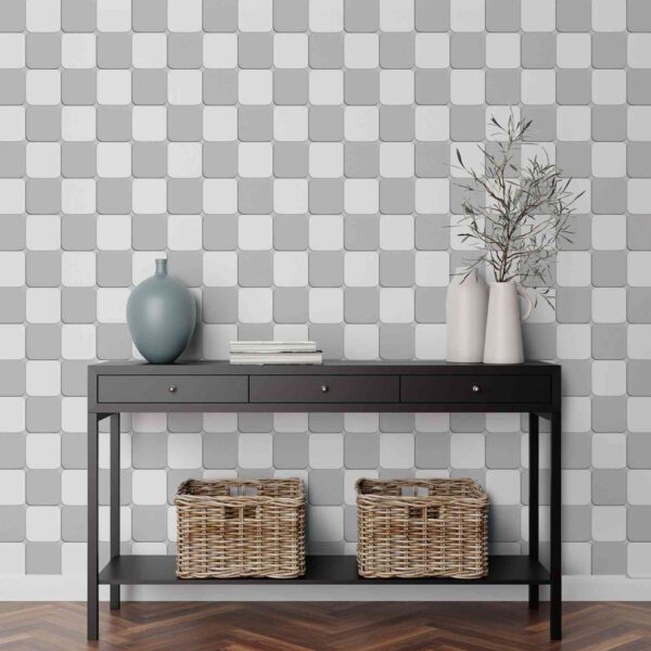 Wall Dreamer Panoramic Grey Duo Checkerboard WAD0214 - Image 3