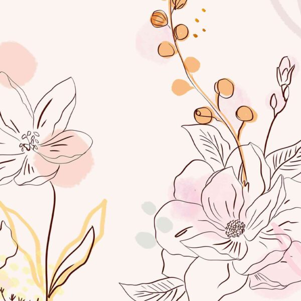 Wall Dreamer Panoramic wallpaper Fleurs en Fête Pink WAD0210