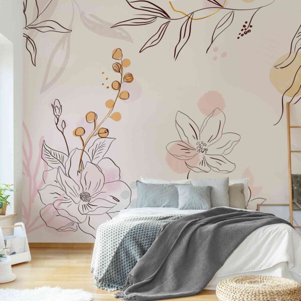 Wall Dreamer Panoramic wallpaper Fleurs en Fête Pink WAD0210 - Image 3