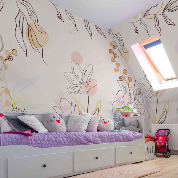 Wall Dreamer Panoramic wallpaper Fleurs en Fête Pink WAD0210 - Image 5