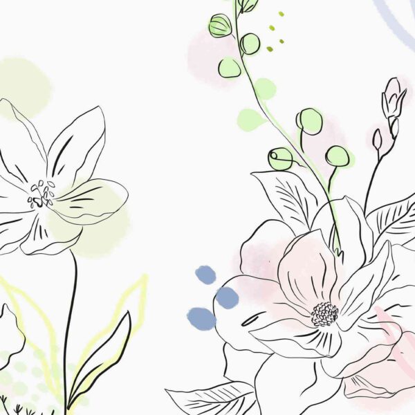 Wall Dreamer Panoramic wallpaper Fleurs en Fête Vert WAD0210-1 - Image 3