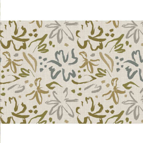 Wall Dreamer Panoramic wallpaper Flowers on Rattan Green WAD0205 - Image 2