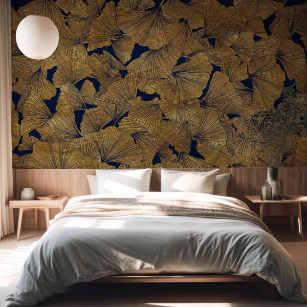 Wall Dreamer Panoramic wallpaper Ginkgo Gold Navy WAD0217-1 - Image 5