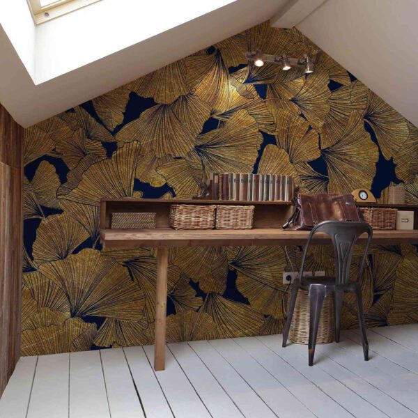 Wall Dreamer Panoramic wallpaper Ginkgo Gold Purple WAD0217 - Image 3