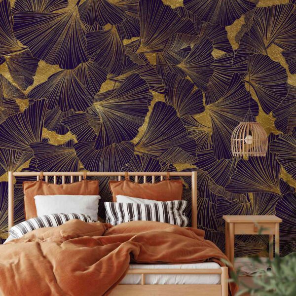 Wall Dreamer Panoramic wallpaper Ginkgo Gold Purple WAD0217 - Image 5