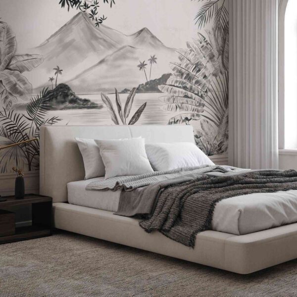 Wall Dreamer Panoramic wallpaper L'Évasion tropicale Monochrome WAD0220-2 - Image 4
