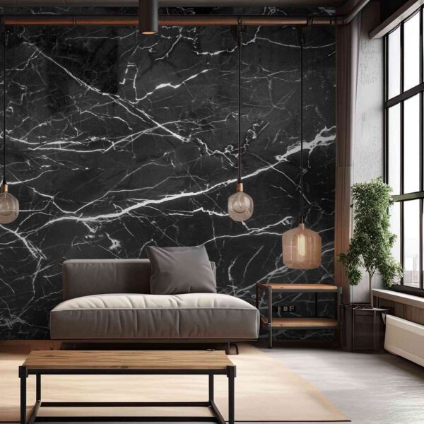 Wall Dreamer Panoramic wallpaper Marble Effect Black WAD0194_1 - Image 2