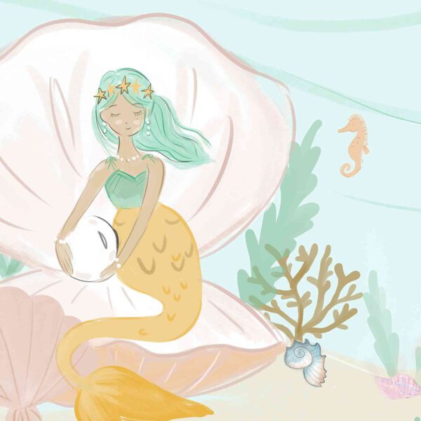 Wall Dreamer Panoramic wallpaper My Little Mermaid Blue WAD0174