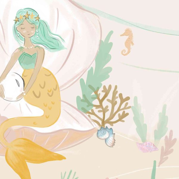Wall Dreamer Panoramic wallpaper My Little Mermaid Pink WAD0173