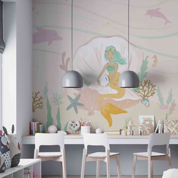 Wall Dreamer Panoramic wallpaper My Little Mermaid Pink WAD0173 - Image 3