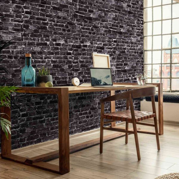 Wall Dreamer Panoramic wallpaper Perspective Rustique - Black WAD0201-1 - Image 3