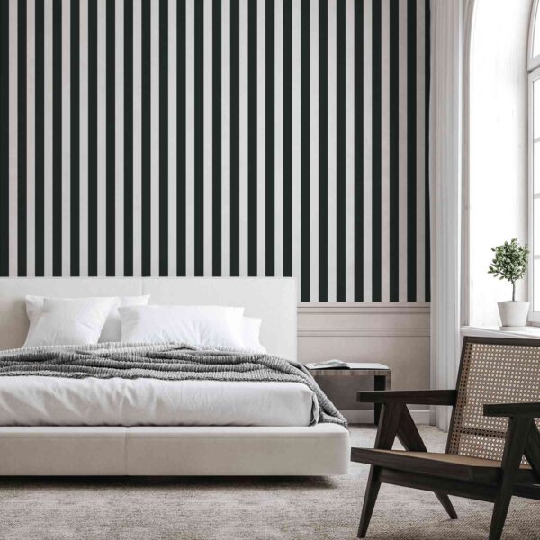 Wall Dreamer Panoramic wallpaper Rayure Vintage Noir WAD0228-5 - Image 3