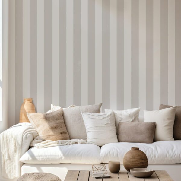 Wall Dreamer Panoramic wallpaper Rayure Vintage Wide Light Grey WAD0241-2 - Image 3