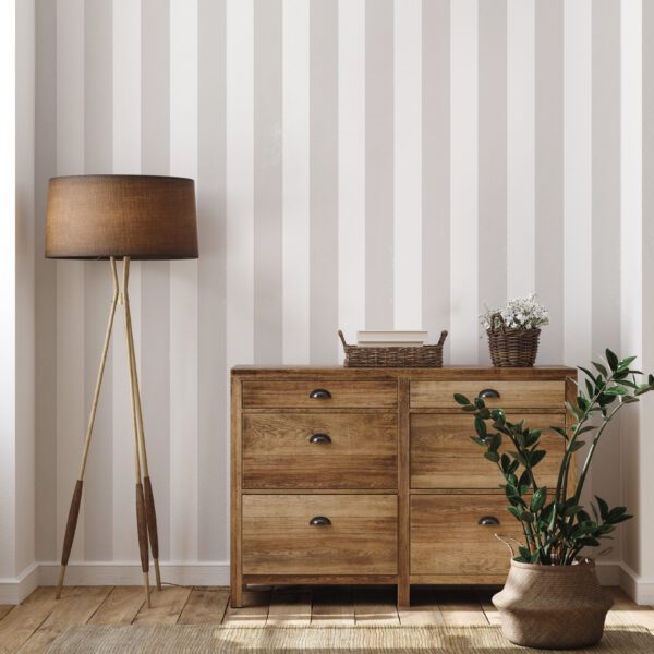 Wall Dreamer Panoramic wallpaper Rayure Vintage Wide Light Grey WAD0241-2 - Image 5