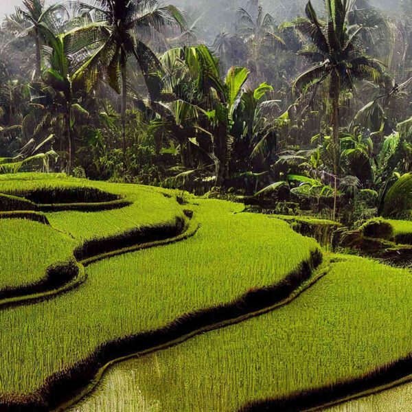Wall Dreamer Panoramic Wallpaper Rice Field Harmony WAD0094