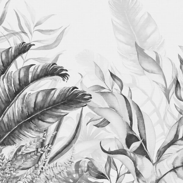Wall Dreamer Panoramic wallpaper Tropical Magic Black and White WAD0240-1