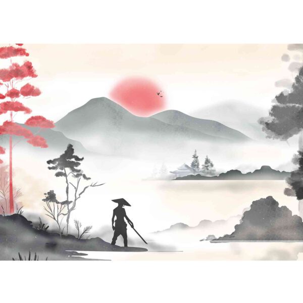 Wall Dreamer Panoramic Wallpaper The Inked Samurai WAD0146 - Image 2