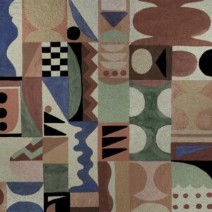 Coordonne Random Metallics II Fauvism Silver Mural