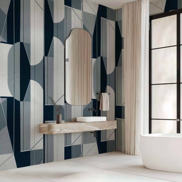 Coordonne Random Metallics II Pythagoras Extra Silver Mural - Image 2