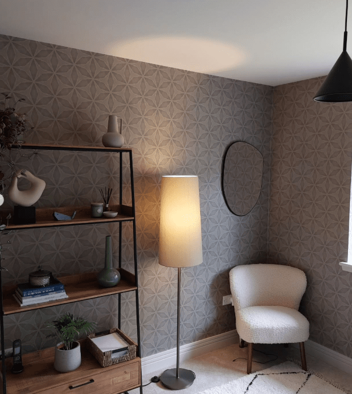 Julia Clare Beyond Antiquity - Geometric Olive & mauve